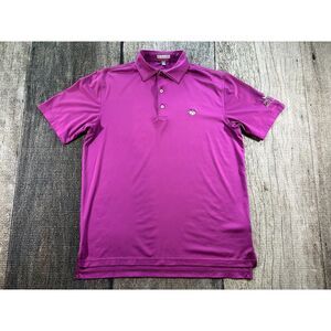 Peter Millar Summer Comfort Cherry Hills Country Club Polo Purple Shirt Med